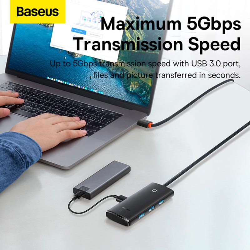 هاب 5 پورت USB3.0 باسئوس Lite Series WKQX03000