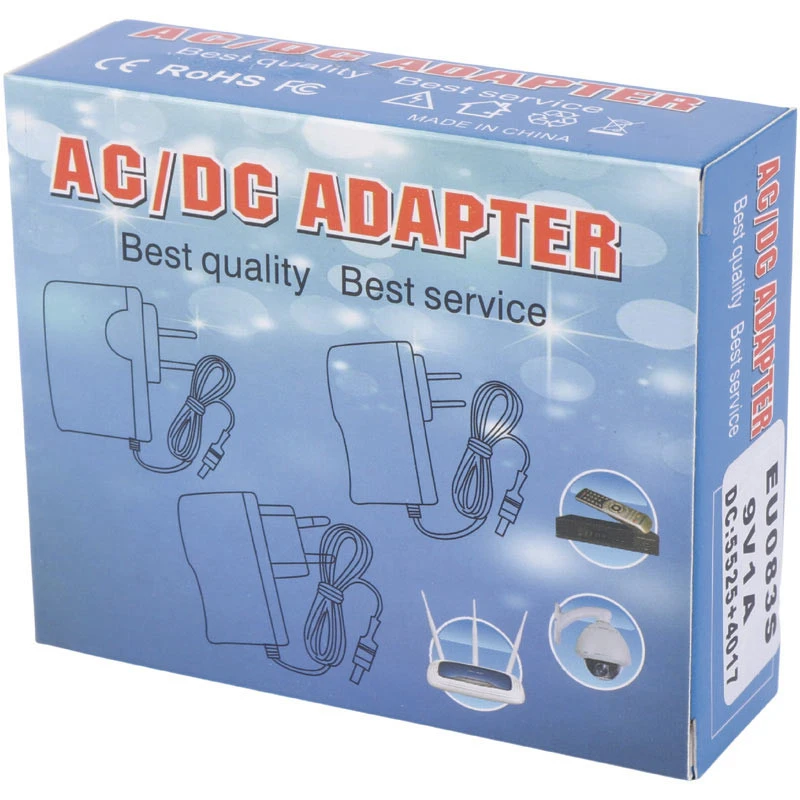 آداپتور برق GSSY-0910 EU083S 1A 9V فیش بزرگ