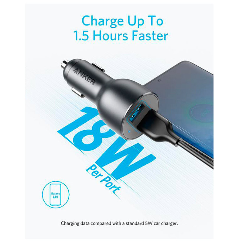 شارژر فندکی فست شارژ Anker PowerDrive 3 A2729 QC3.0 PD 3A 36W
