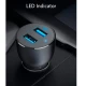 شارژر فندکی فست شارژ Anker PowerDrive 3 A2729 QC3.0 PD 3A 36W