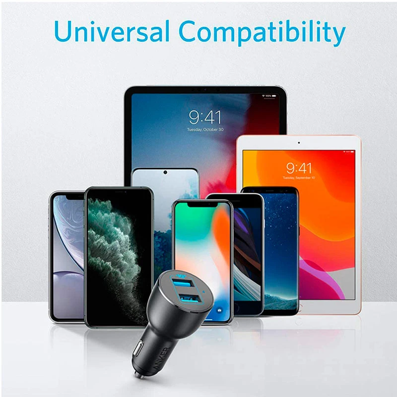 شارژر فندکی فست شارژ Anker PowerDrive 3 A2729 QC3.0 PD 3A 36W