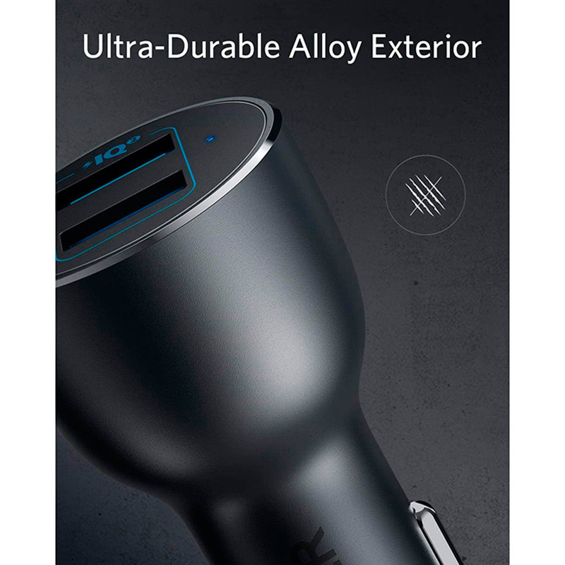 شارژر فندکی فست شارژ Anker PowerDrive 3 A2729 QC3.0 PD 3A 36W