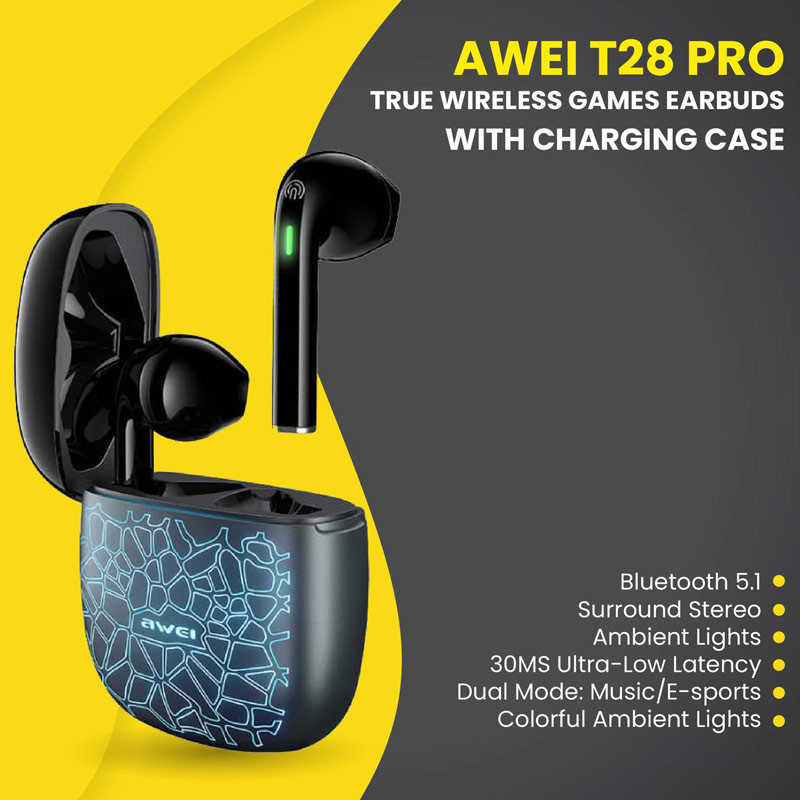 هندزفری بلوتوث دو تایی Awei T28 Pro TWS
