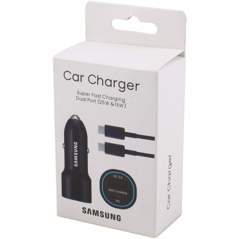 Samsung EP-L1100A+C QC 3A PD 25W Car Charger With Type-C Cable