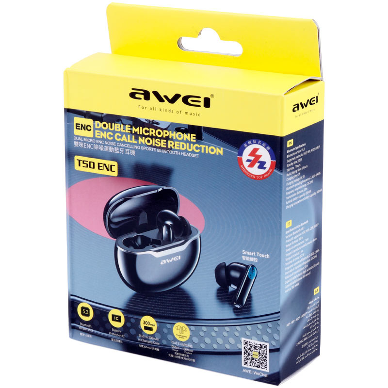 هندزفری بلوتوث دو تایی Awei T50 ENC TWS