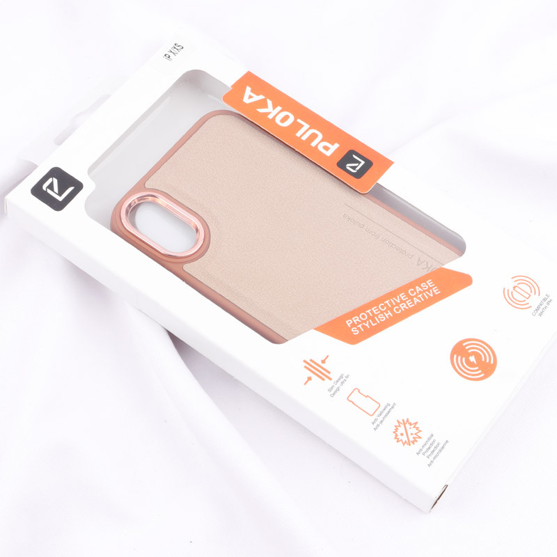قاب چرمی Puloka متال ایرون iPhone X / XS