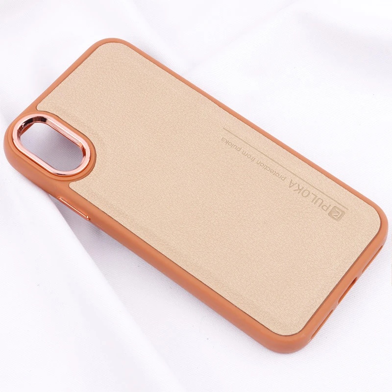 قاب چرمی Puloka متال ایرون iPhone X / XS