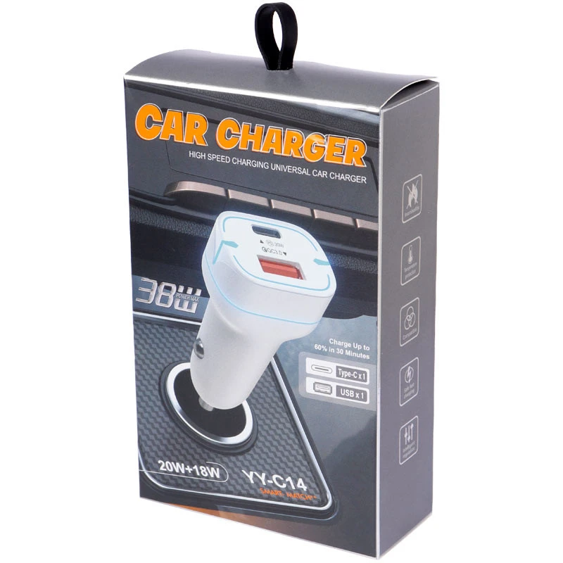 شارژر فندکی فست شارژ YY-C14 QC3.0 PD 38W