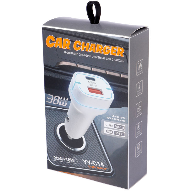 شارژر فندکی فست شارژ YY-C14 QC3.0 PD 38W