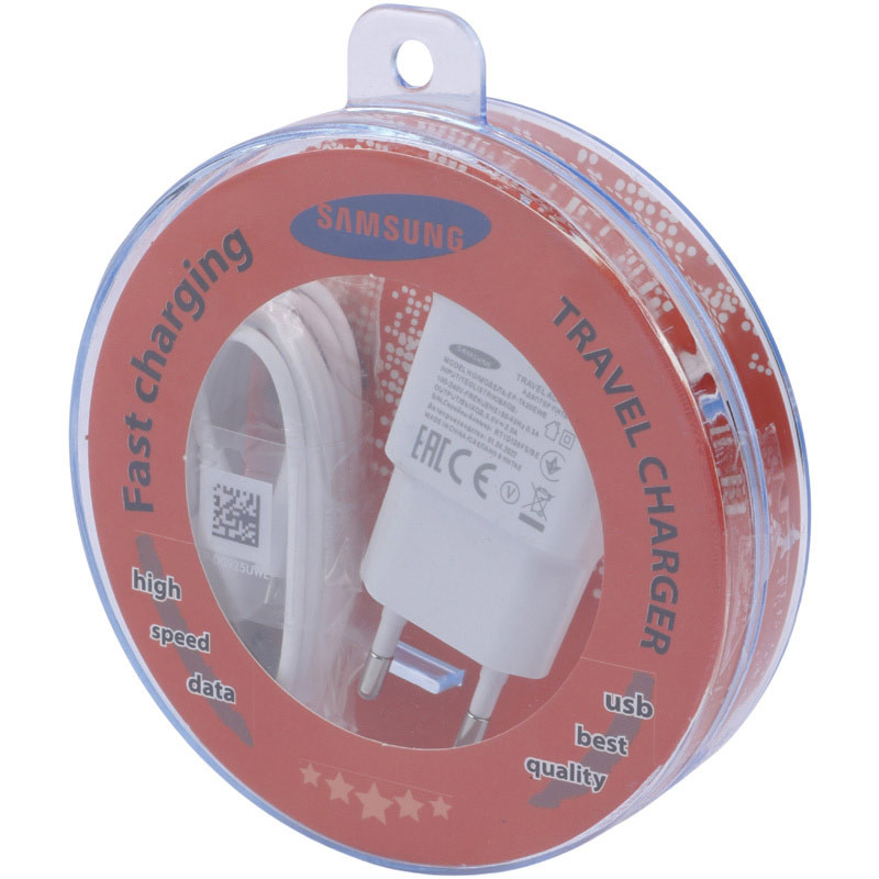 شارژر دیواری فست شارژ Samsung EP-TA20EWE 2A 10W + کابل میکرو یو اس بی