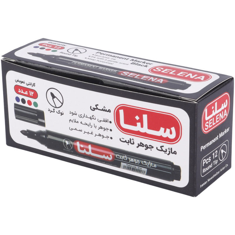 ماژیک معمولی سلنا نوک گرد Selena SP125 بسته 12 عددی