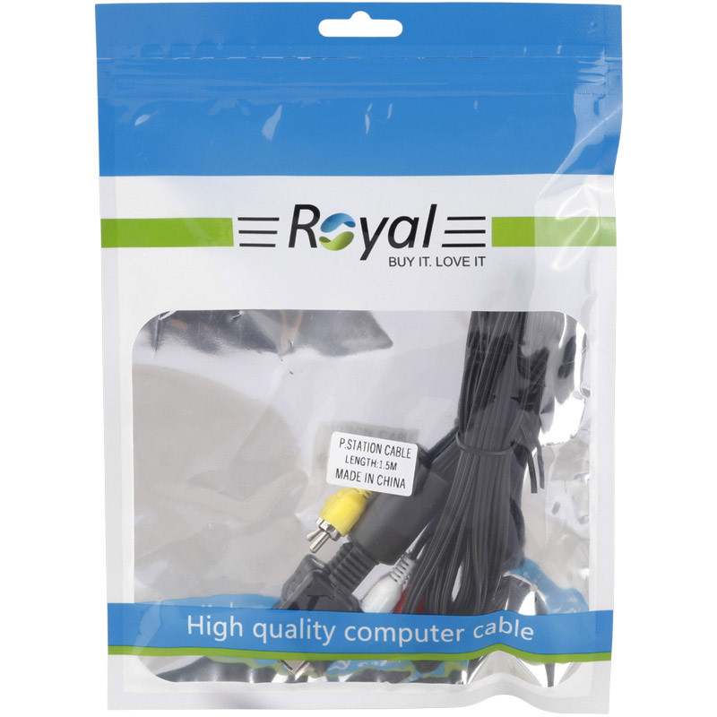 کابل تصویر کامپوننت Royal PS2 To RCA 1.5m