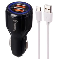 شارژر فندکی فست شارژ V-Smart VS-16 QC3.0 PD 3.1A 21.5W + کابل تایپ سی