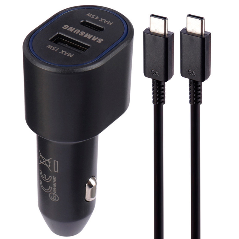 شارژر فندکی فست شارژ Samsung EP-L5300 QC PD3.0 3A 45W + کابل تایپ سی