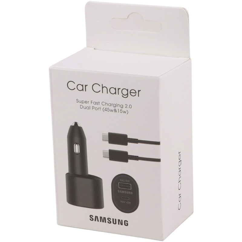 شارژر فندکی فست شارژ Samsung EP-L5300 QC PD3.0 3A 45W + کابل تایپ سی