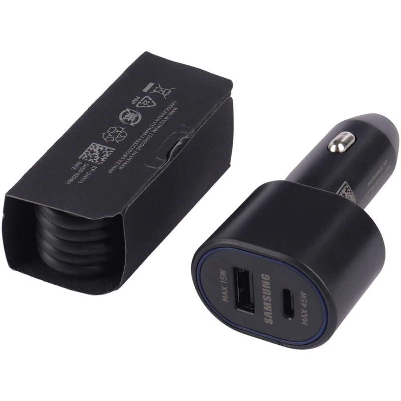 شارژر فندکی فست شارژ Samsung EP-L5300 QC PD3.0 3A 45W + کابل تایپ سی