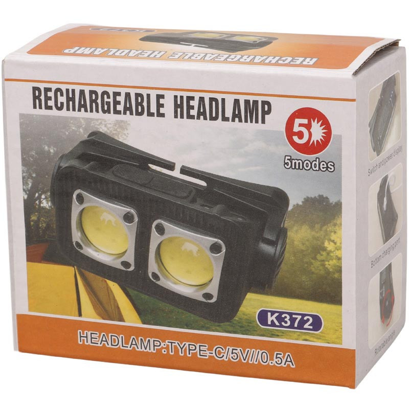 چراغ قوه پیشانی هدلایت شارژی K372