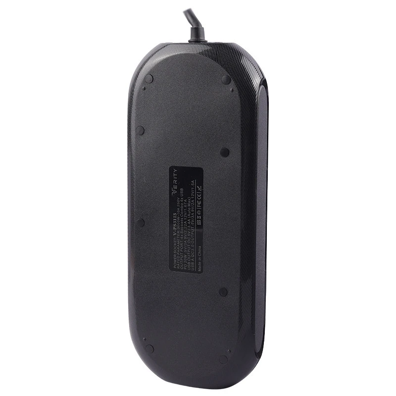چند راهی 4 خانه برق ارت دار وریتی V-PS3115 با کابل 1.8 متری + شارژر USB و Type-C
