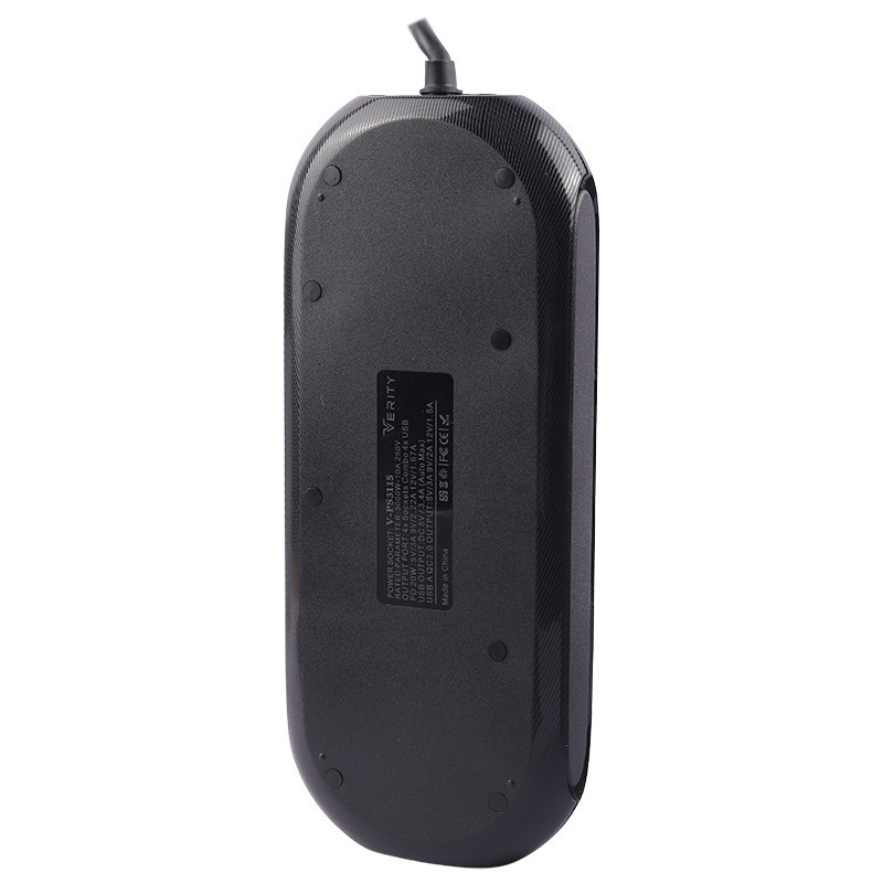 چند راهی 4 خانه برق ارت دار وریتی V-PS3115 با کابل 1.8 متری + شارژر USB و Type-C