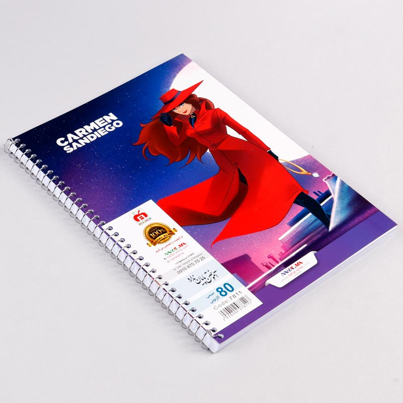 دفتر سیمی 80 برگ طرح کارتونی نهال آلما کد 7811
