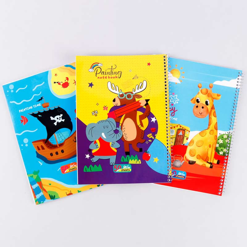 دفتر نقاشی سیمی 50 برگ طرح فانتزی پیک فدک NO.N807