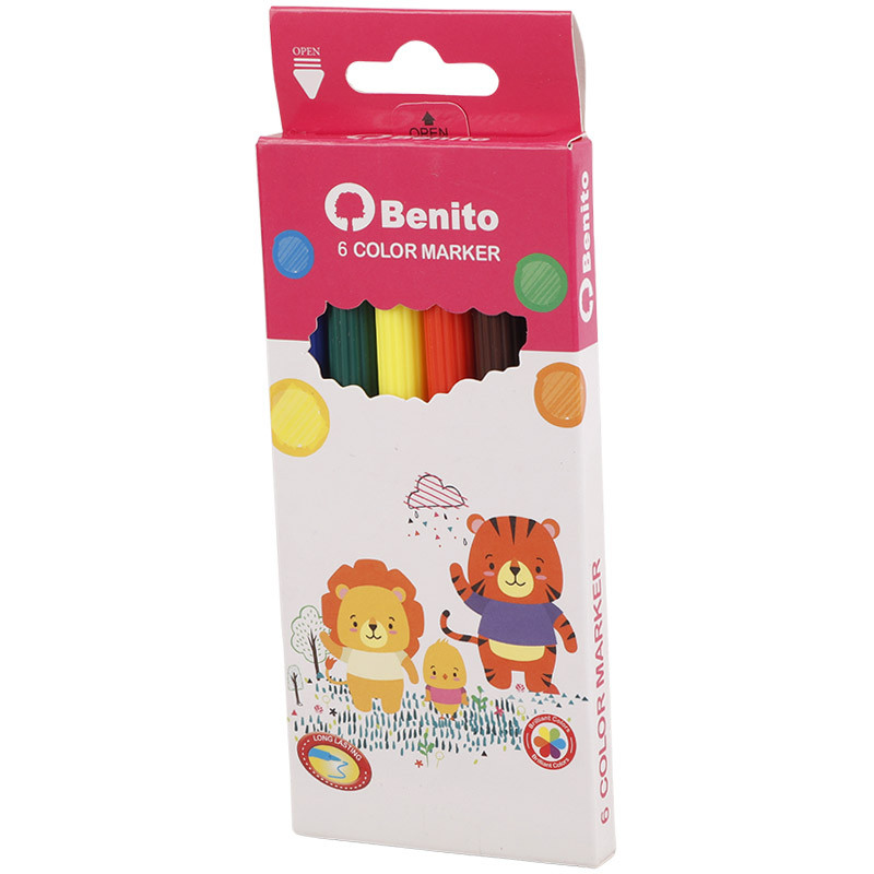 ماژیک نقاشی 6 رنگ بنیتو Benito B-2027