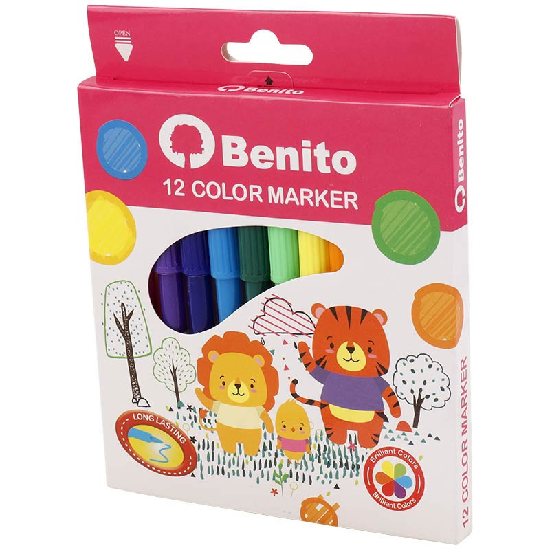 ماژیک نقاشی 12 رنگ بنیتو Benito B-2028