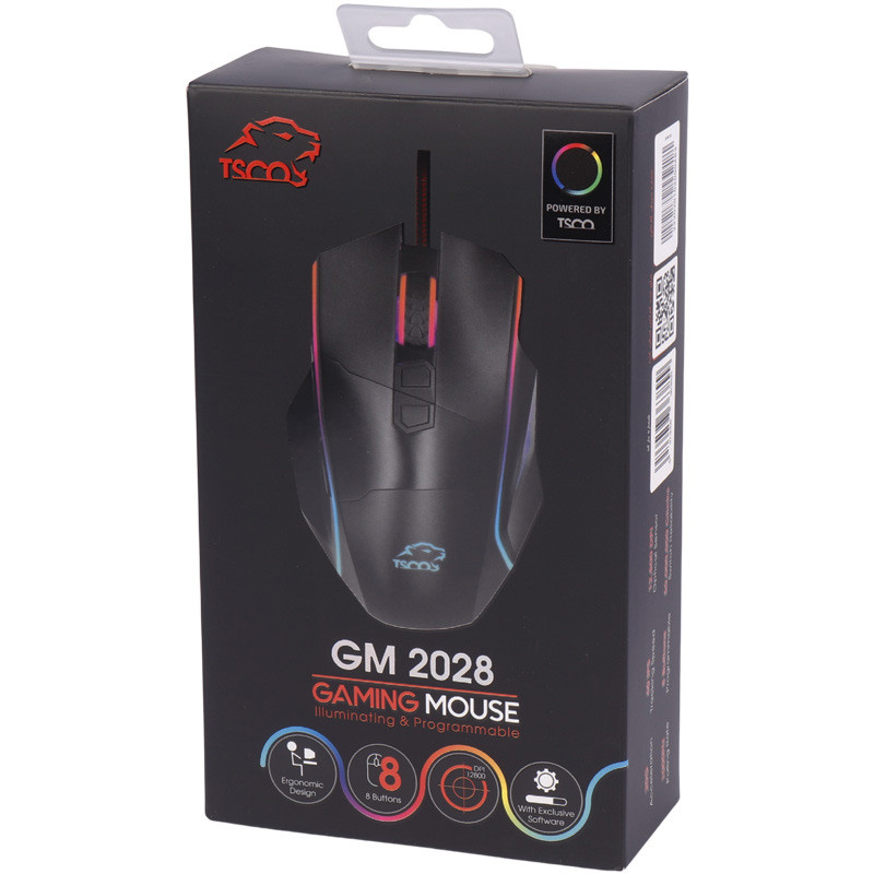 ماوس مخصوص بازی تسکو مدل GM 2028 مشکی