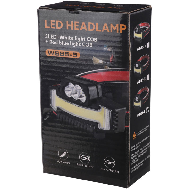 چراغ قوه پیشانی هدلایت شارژی W685-5