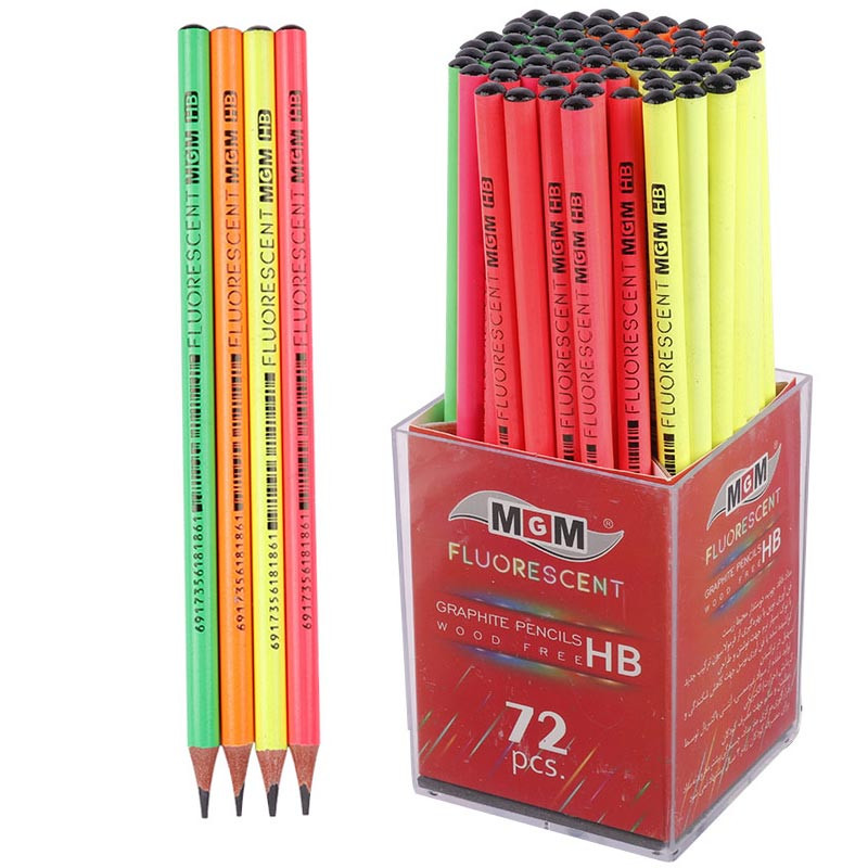 مداد مشکی ام جی ام MGM FLUORESCENT 2016 بسته 72 عددی