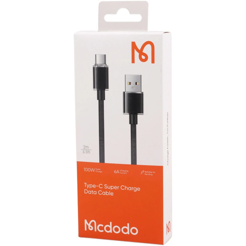 کابل تایپ سی فست شارژ Mcdodo CA-3653 6A QC4.0 100W 2m