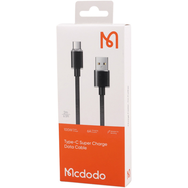 کابل تایپ سی فست شارژ Mcdodo CA-3653 6A QC4.0 100W 2m