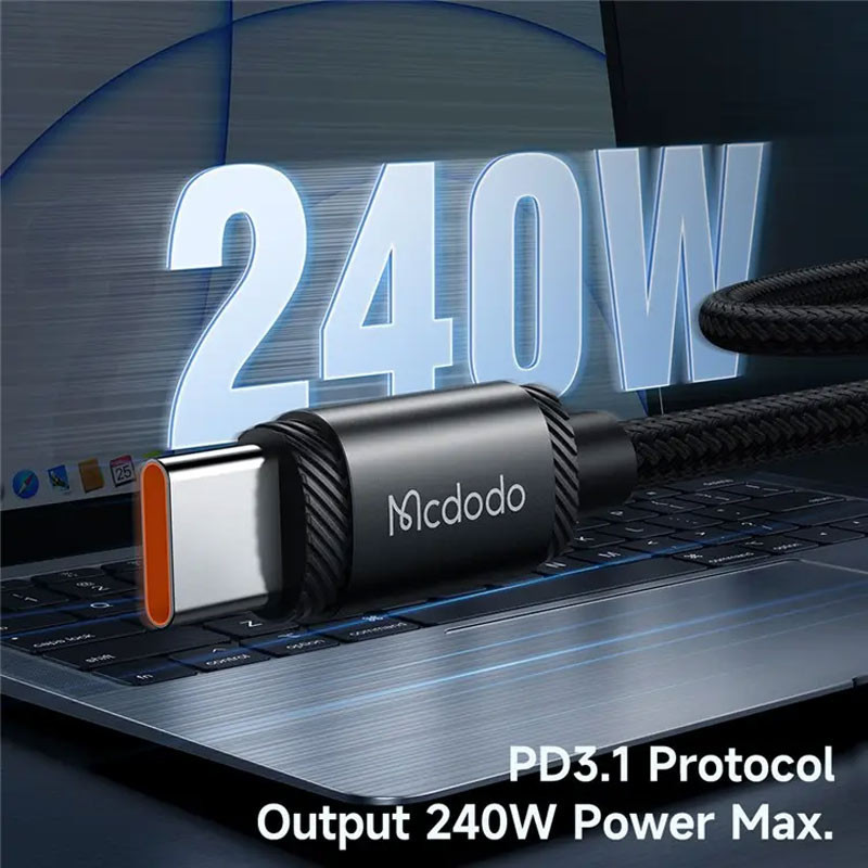 کابل تبدیل فست شارژ Mcdodo CA-3680 Type-C to Type-C PD 5A 240W 1.2m