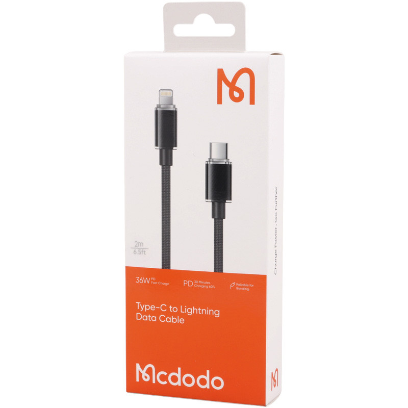 کابل تبدیل فست شارژ Mcdodo CA-3663 Type-C To Lightning 3A PD 36W 2m