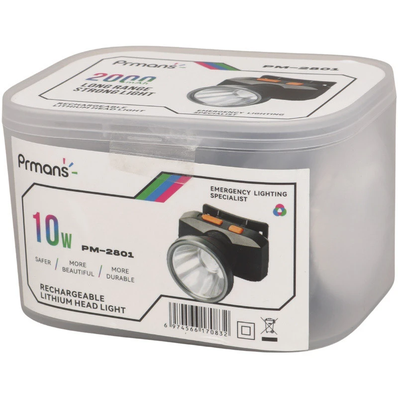 چراغ قوه پیشانی هدلایت شارژی Prmans PM-2801