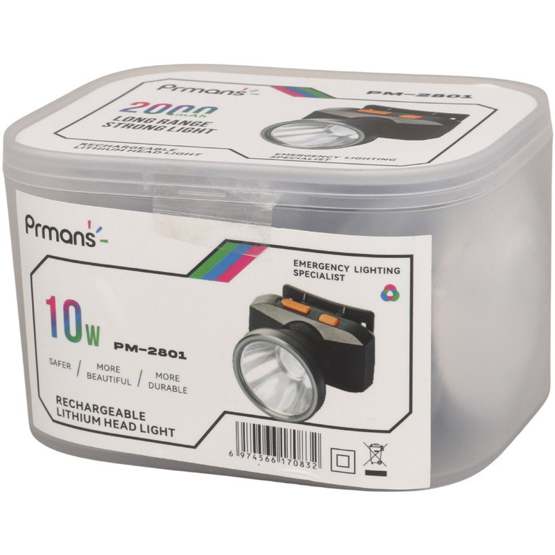 چراغ قوه پیشانی هدلایت شارژی Prmans PM-2801