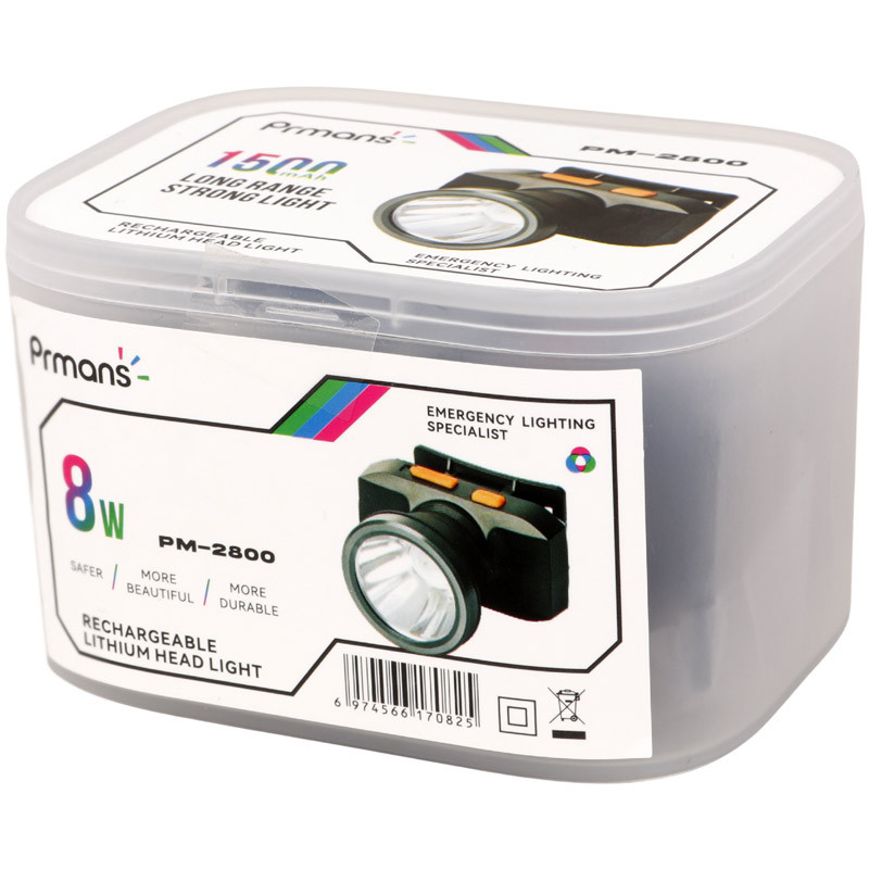 چراغ قوه پیشانی هدلایت شارژی Prmans PM-2800