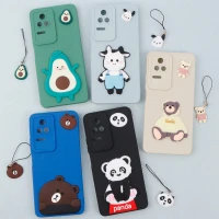 قاب عروسکی برجسته محافظ لنزدار Xiaomi Poco F4 + آویز