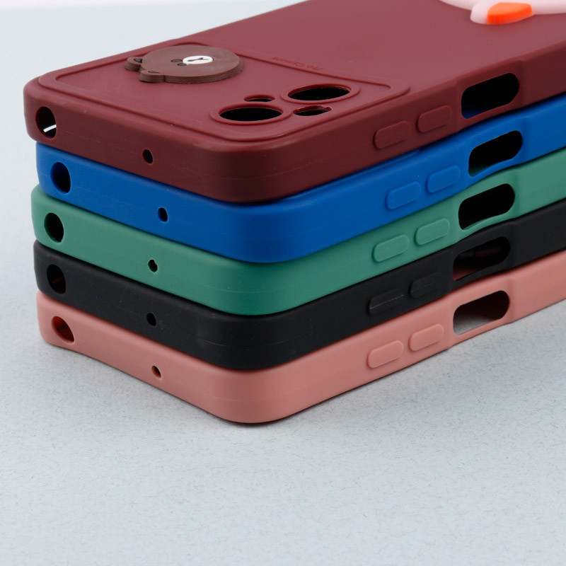قاب عروسکی برجسته محافظ لنزدار Xiaomi Poco M5 + آویز