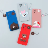 قاب عروسکی برجسته محافظ لنزدار Xiaomi Poco M5s + آویز