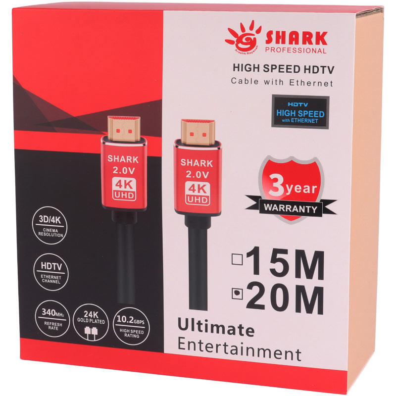 کابل Shark HDMI v2.0 4K 20m