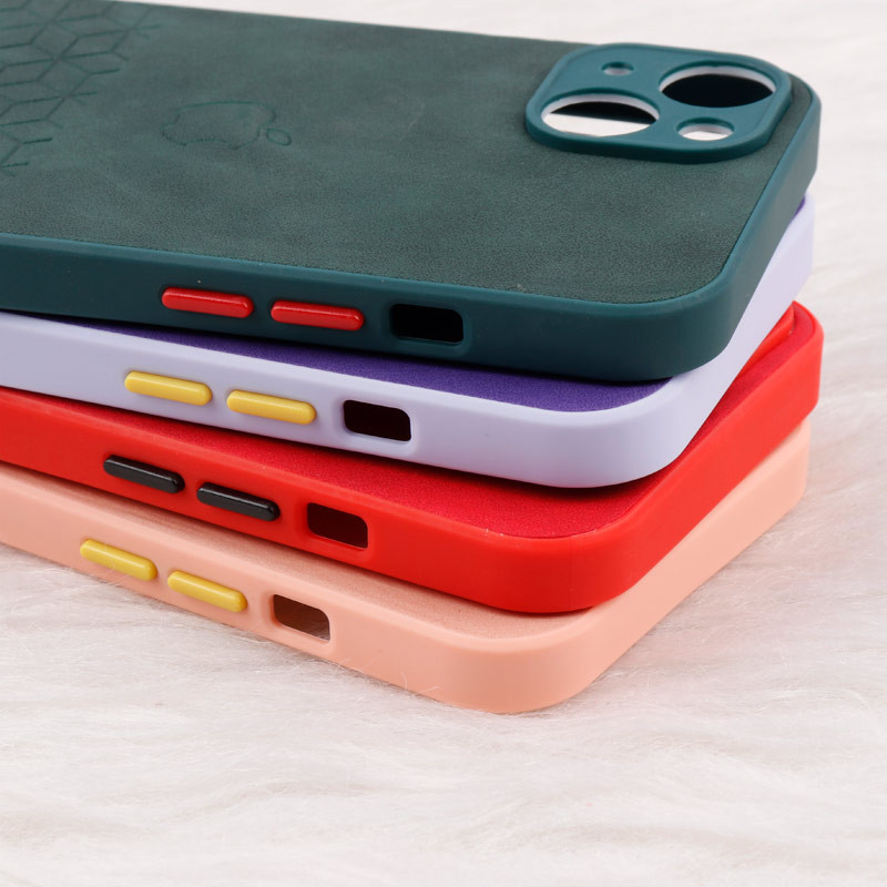 قاب چرمی طرحدار Smartphone محافظ لنزدار iPhone 13