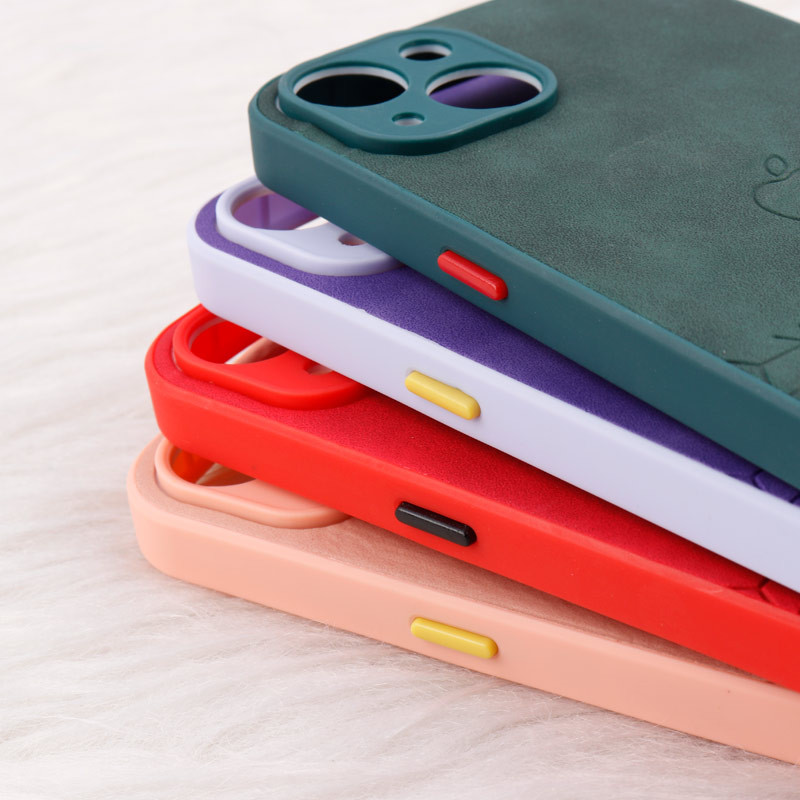 قاب چرمی طرحدار Smartphone محافظ لنزدار iPhone 13