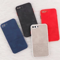 قاب چرمی طرحدار Smartphone محافظ لنزدار iPhone 7 Plus / 8 Plus