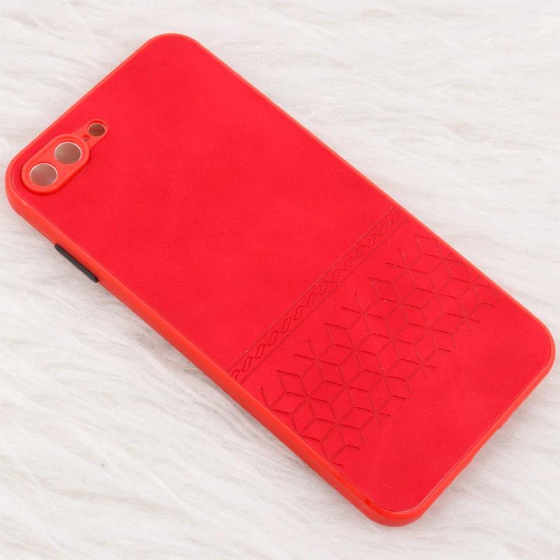 قاب چرمی طرحدار Smartphone محافظ لنزدار iPhone 7 Plus / 8 Plus