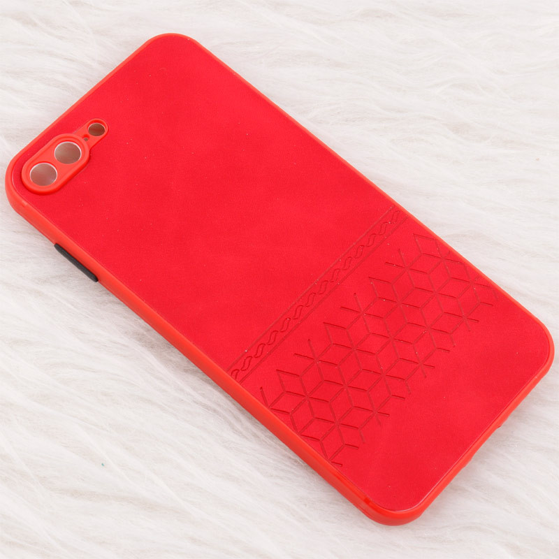 قاب چرمی طرحدار Smartphone محافظ لنزدار iPhone 7 Plus / 8 Plus