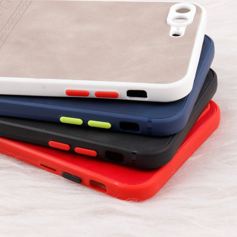 قاب چرمی طرحدار Smartphone محافظ لنزدار iPhone 7 Plus / 8 Plus