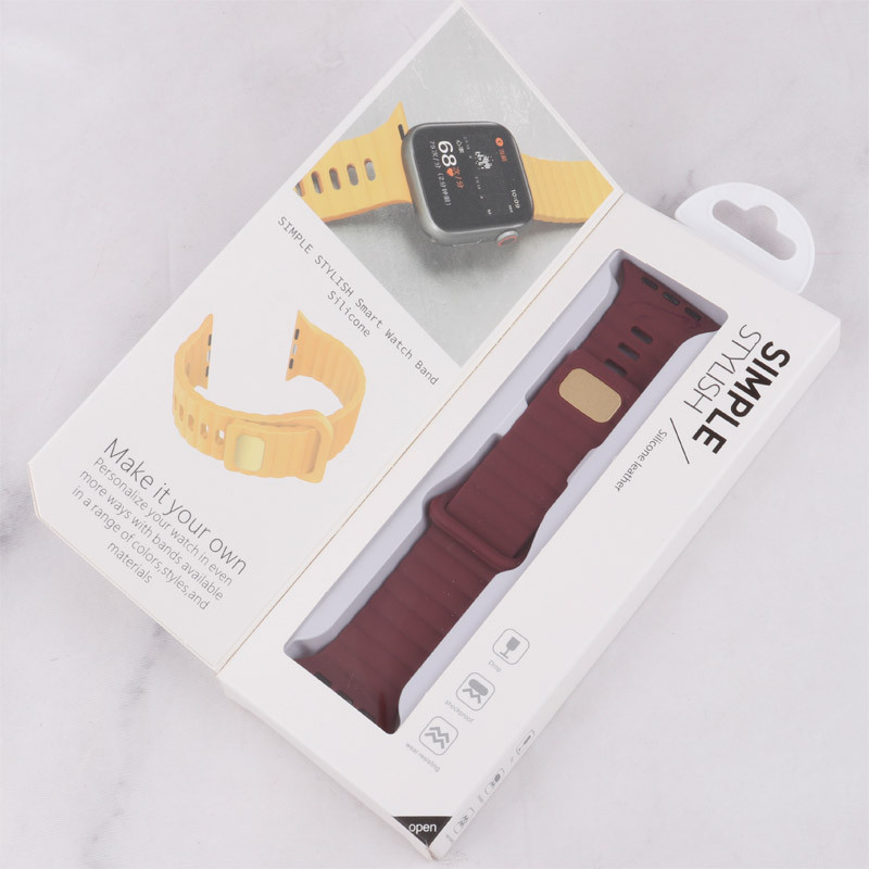 بند اپل واچ سیلیکونی طرح پافر Watch Band سایز 42/44/45/49 میلی متری