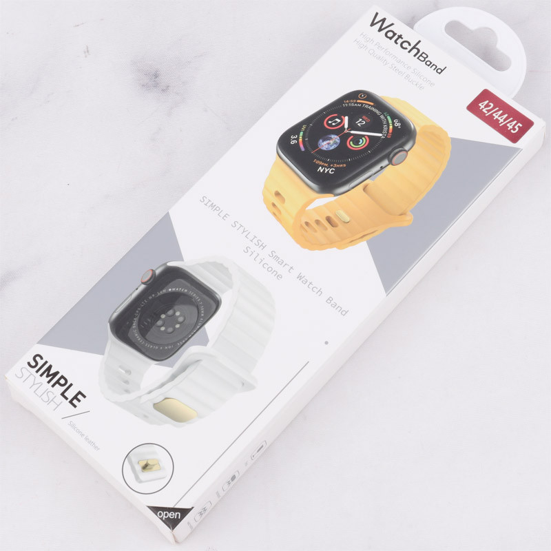 بند اپل واچ سیلیکونی طرح پافر Watch Band سایز 42/44/45/49 میلی متری