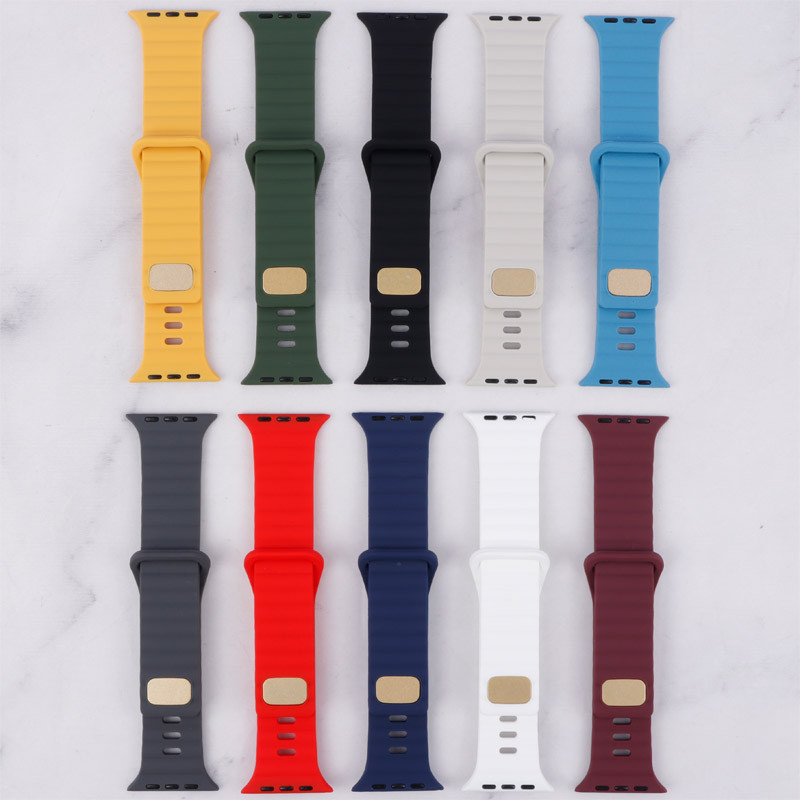 بند اپل واچ سیلیکونی طرح پافر Watch Band سایز 42/44/45/49 میلی متری